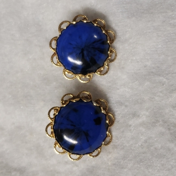 Estate Jewelry Vintage Costume Jewelry Clip On Earrings Faux Gold